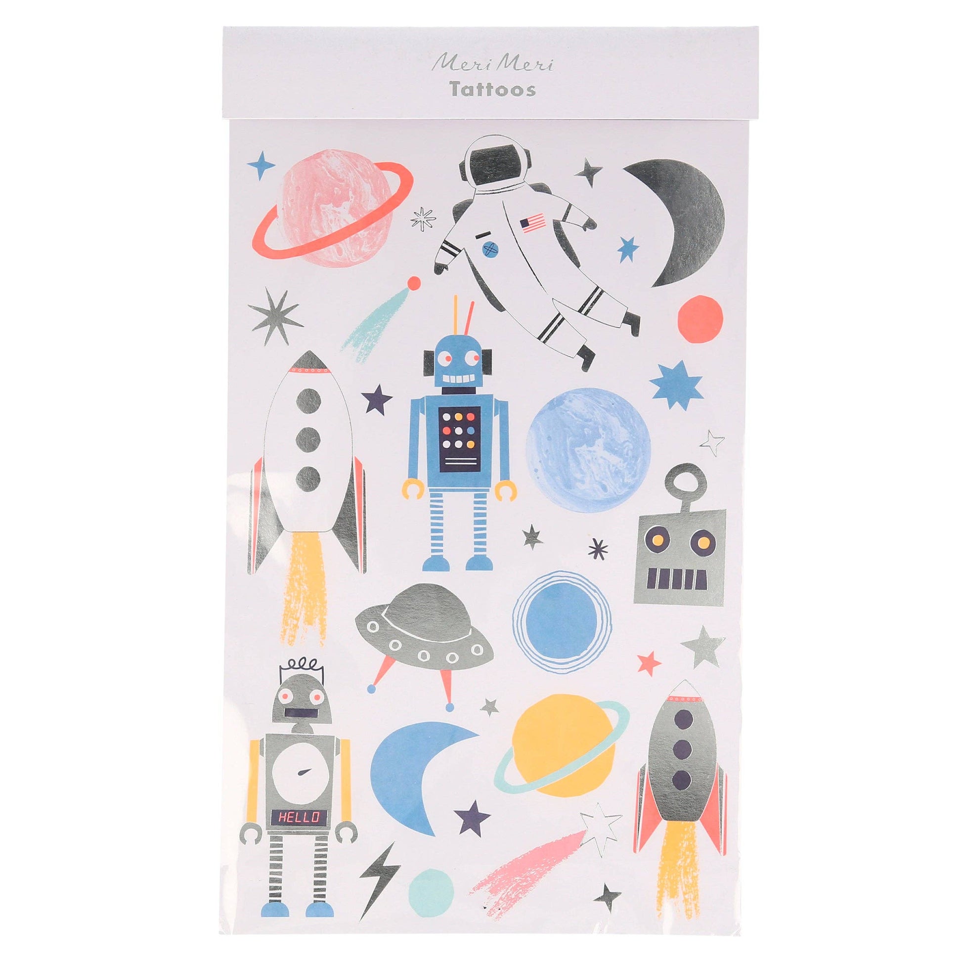 Space Temporary Tattoo Sheets