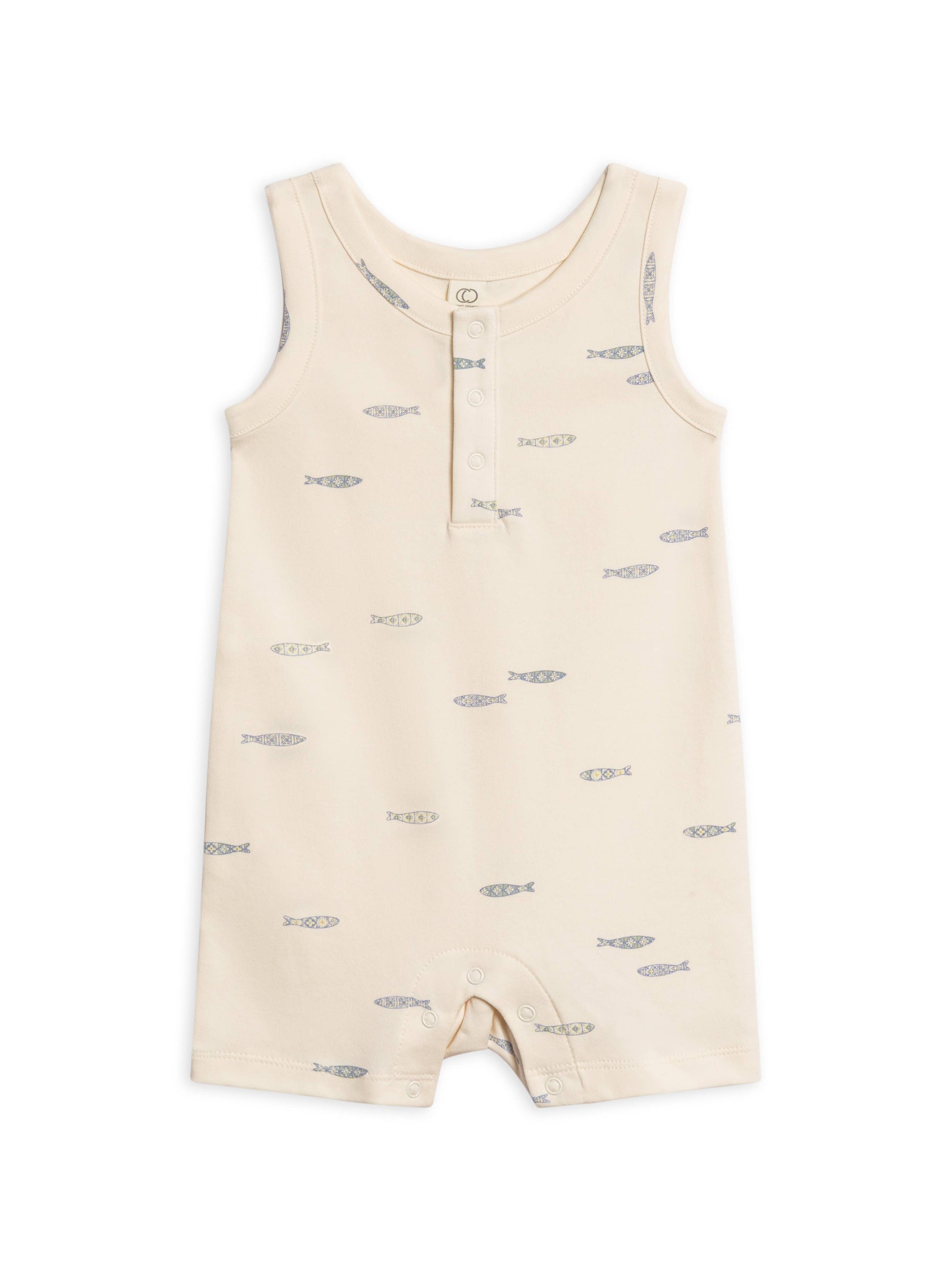 Organic Baby Nile Romper - Fish