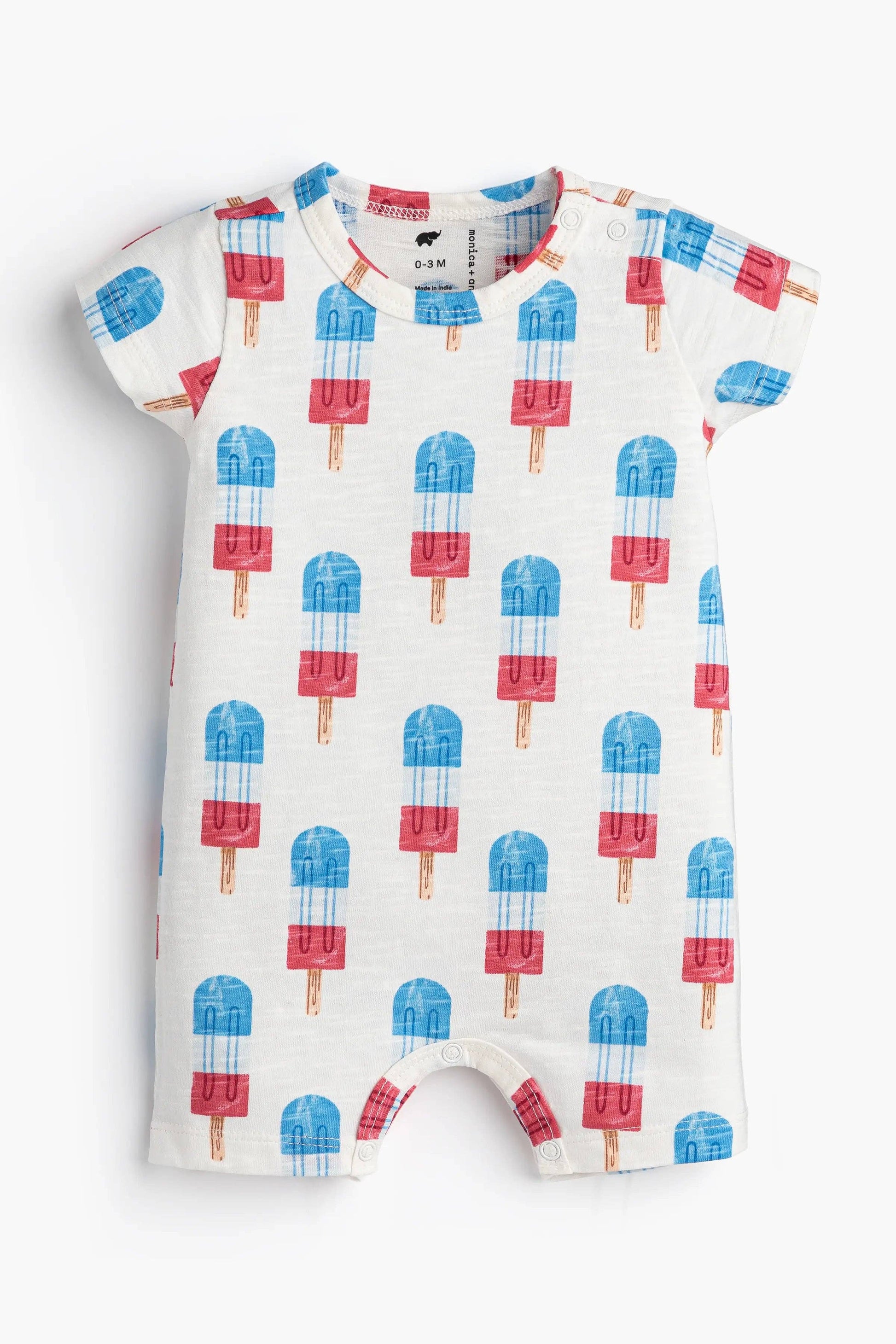 Slub Shorty Romper - Ice Pops