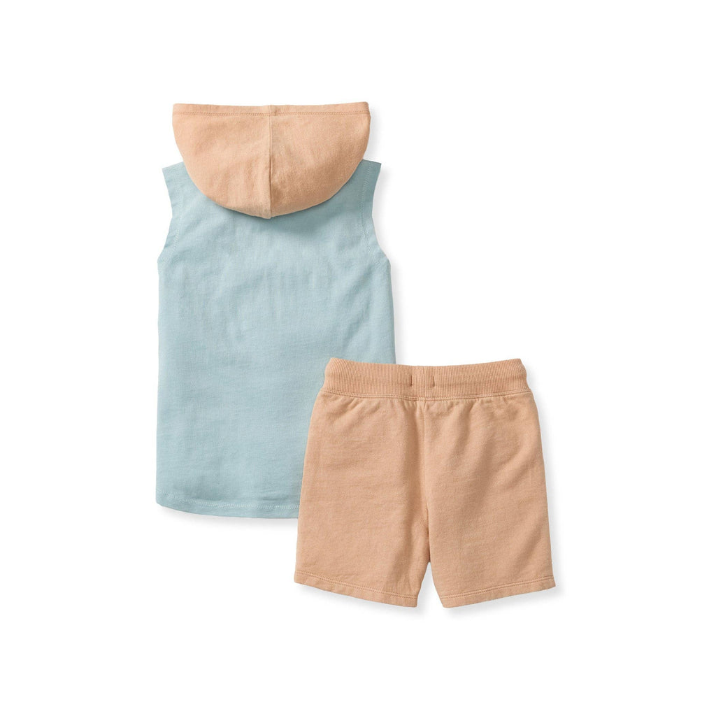 Burt’s Bees Baby Organic Cotton Hooded Shirt + Shorts Set