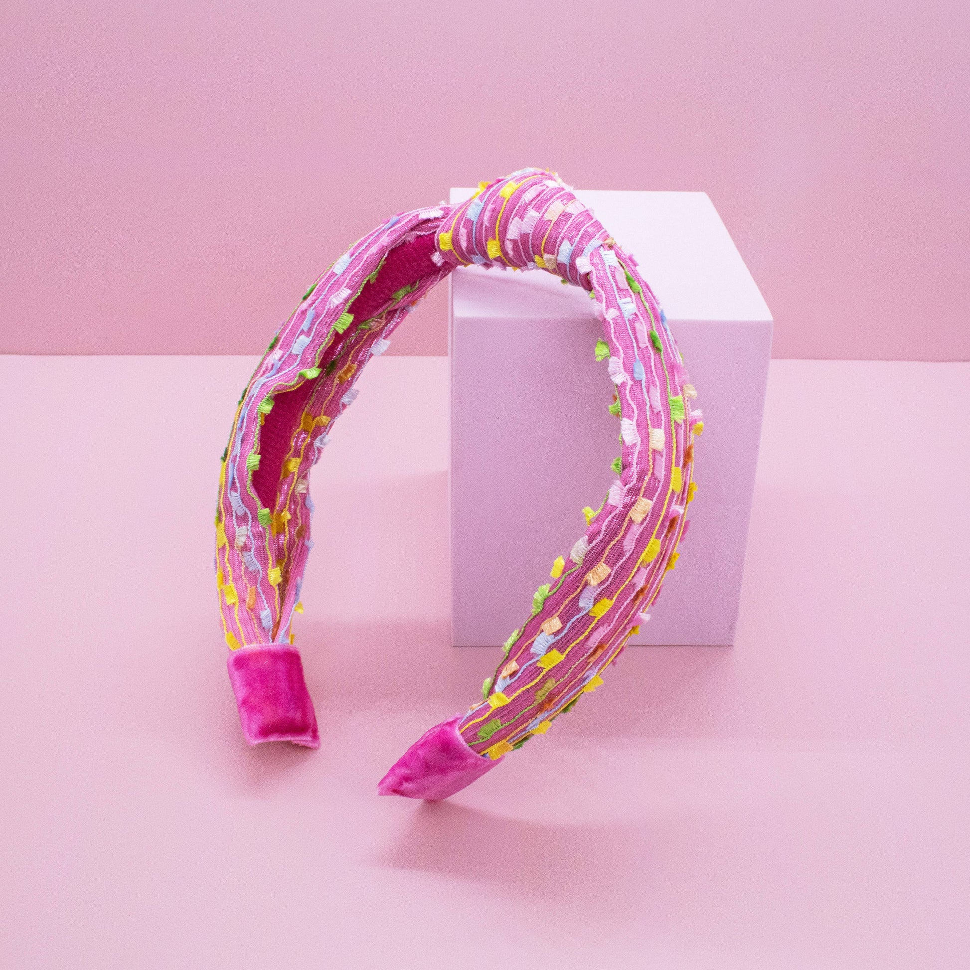 Kids Knot Confetti Headband | Pink or Aqua