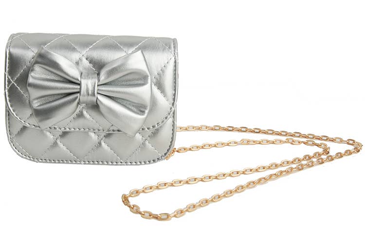 Metallic Bow Purse