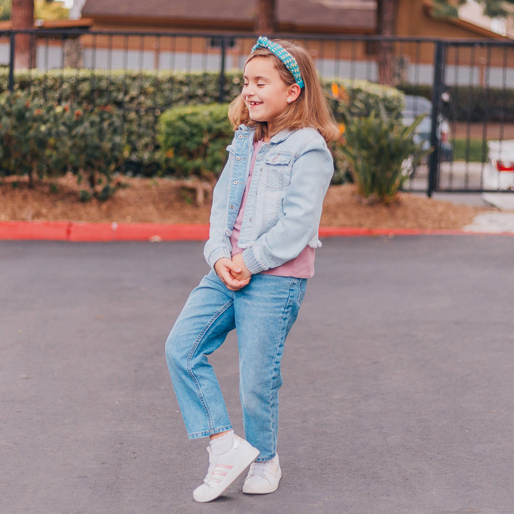 Kids Knot Confetti Headband | Pink or Aqua