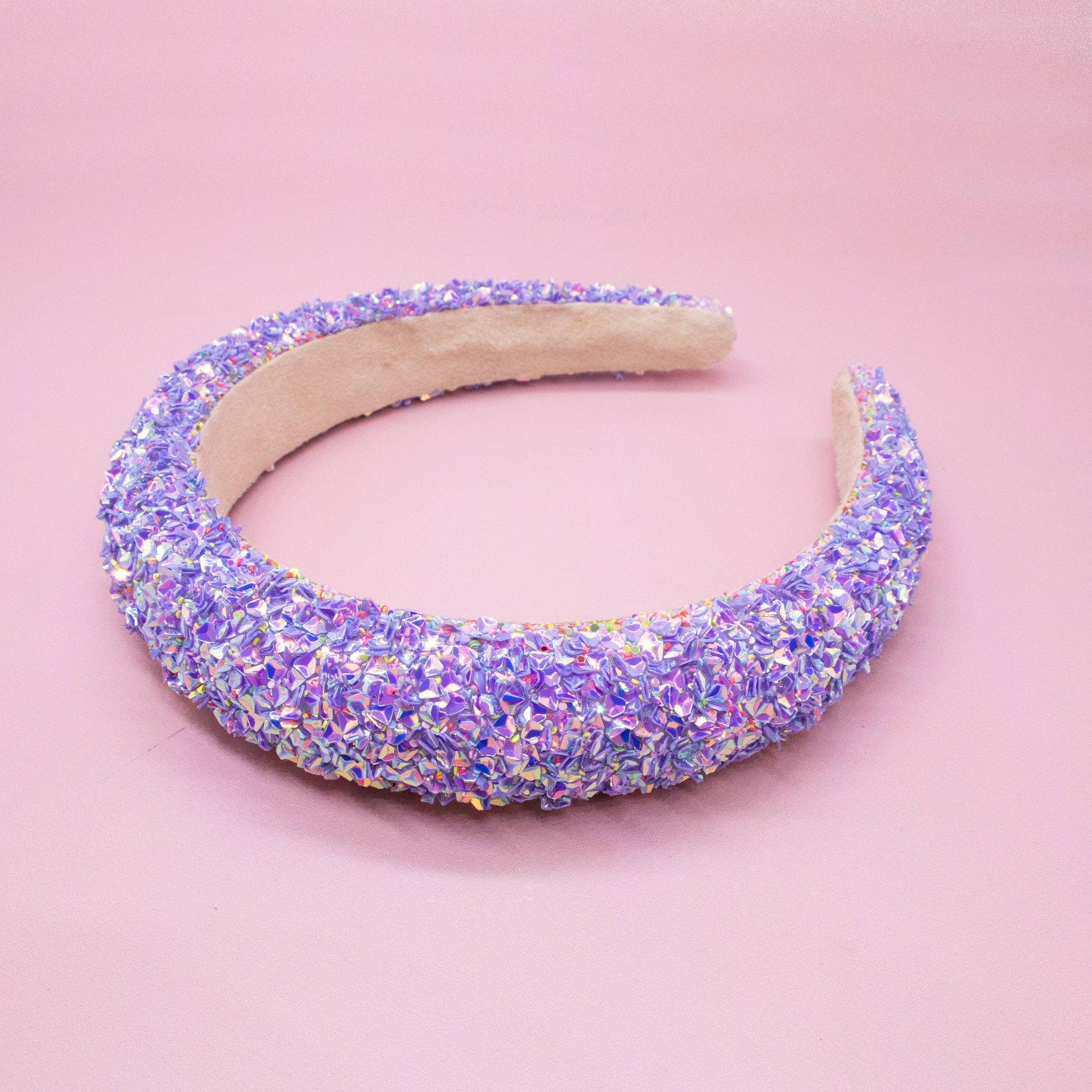 Kids Padded Chunky Sequin Headband | Blue or Multi-Color