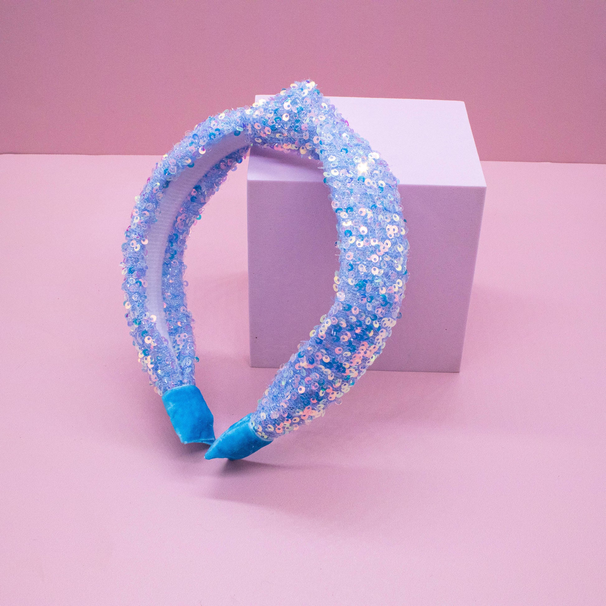 Kids Sequin Knot Headband | Purple or Rainbow