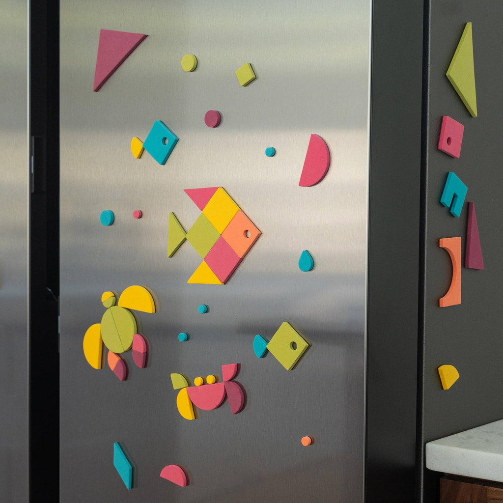 198-Piece Magnetic Shapes Set for Kids | Creative STEM Learning Play - Rainbow Pop