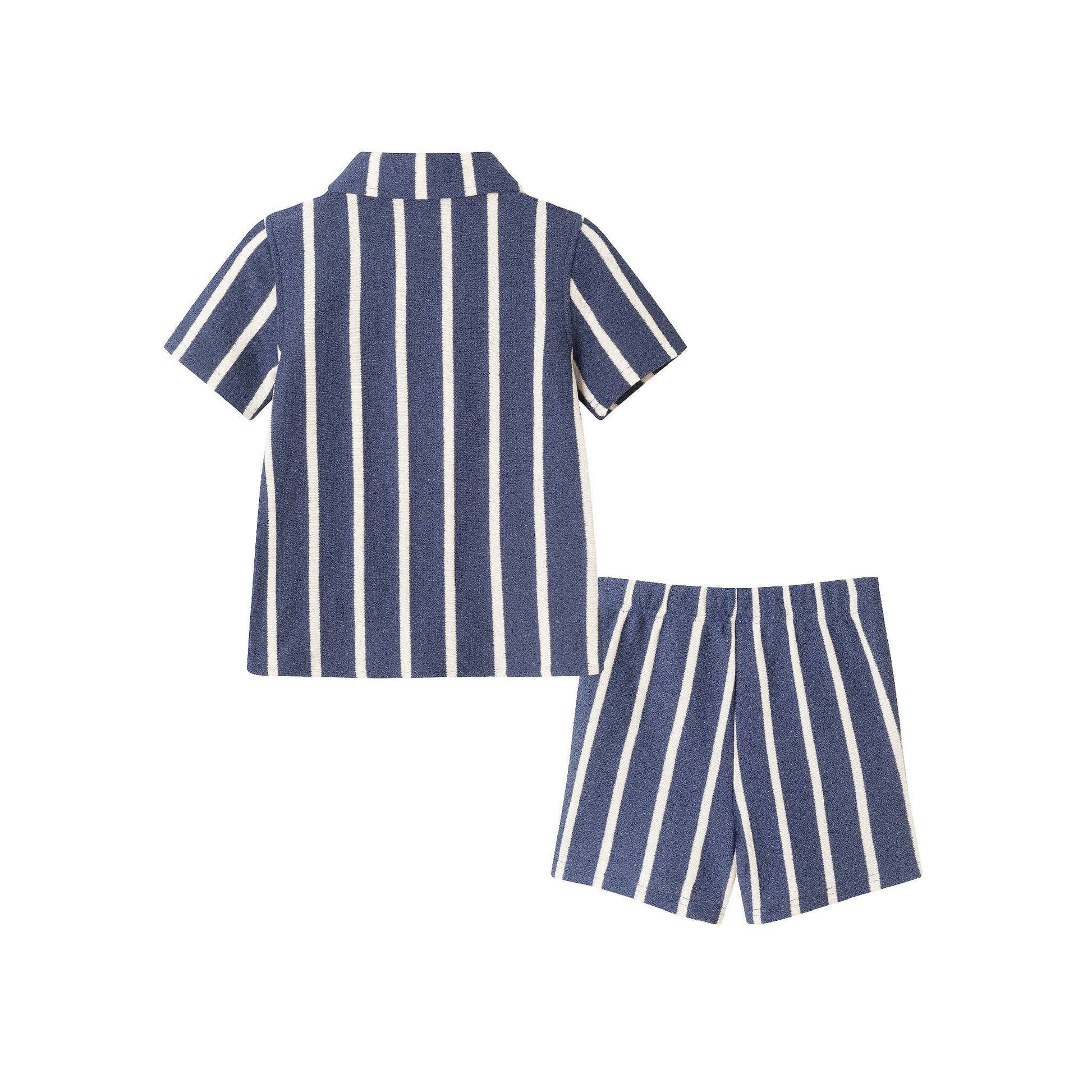 Textured Terry Shirt & Short Set