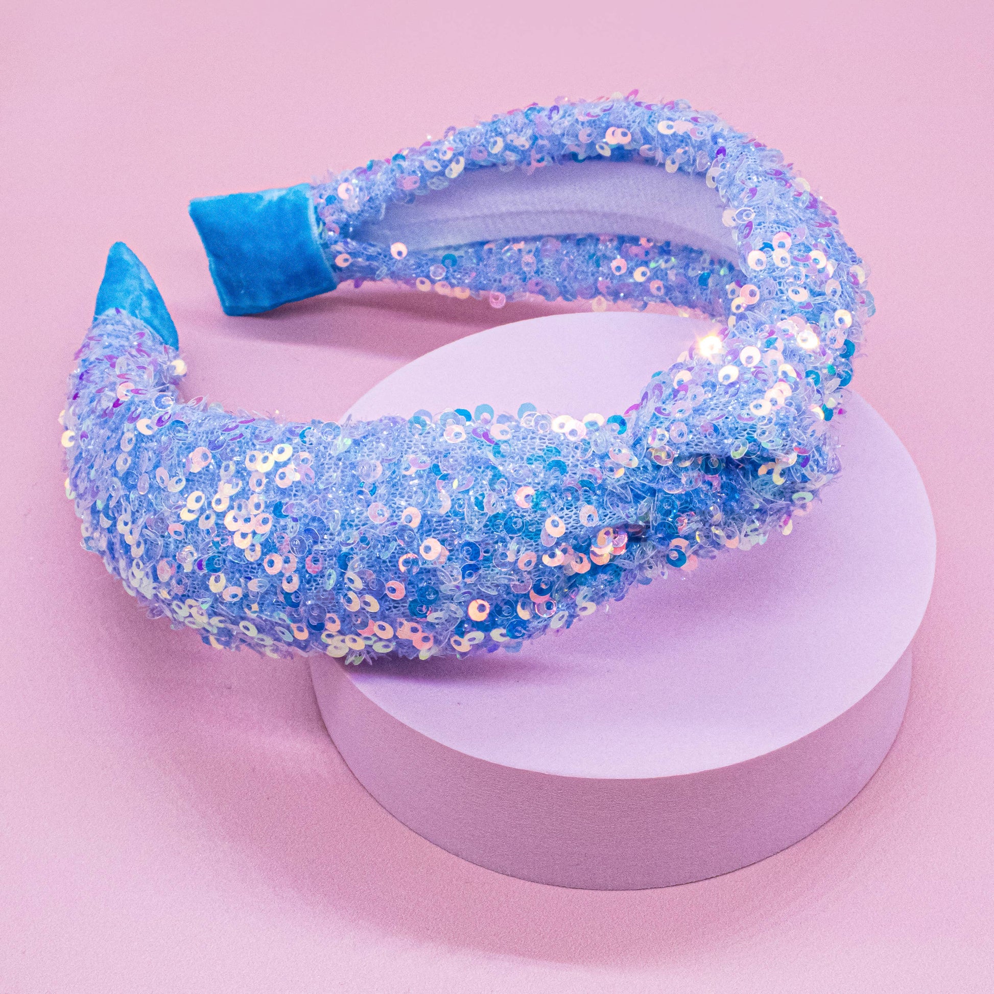 Kids Sequin Knot Headband | Purple or Rainbow