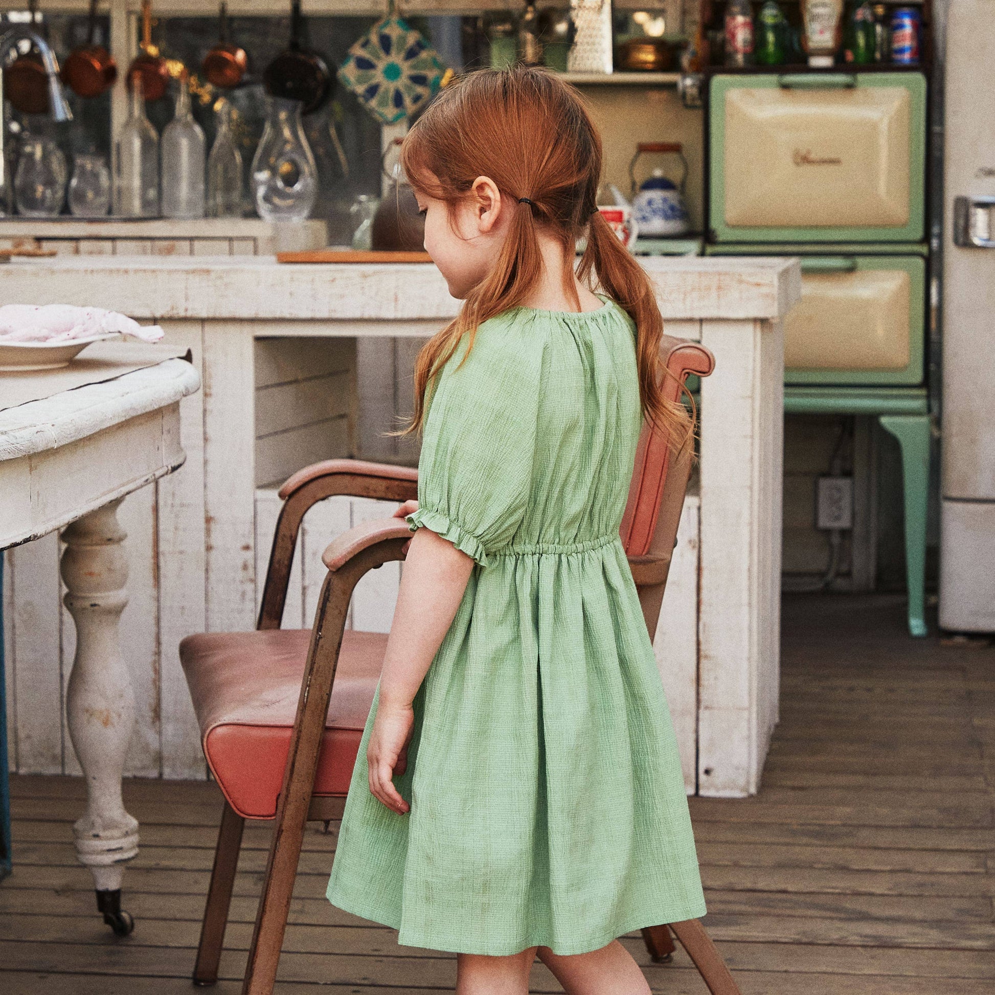 Tulip Embroidery Smocked Dress