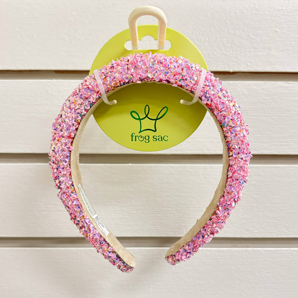 Kids Padded Chunky Sequin Headband | Blue or Multi-Color