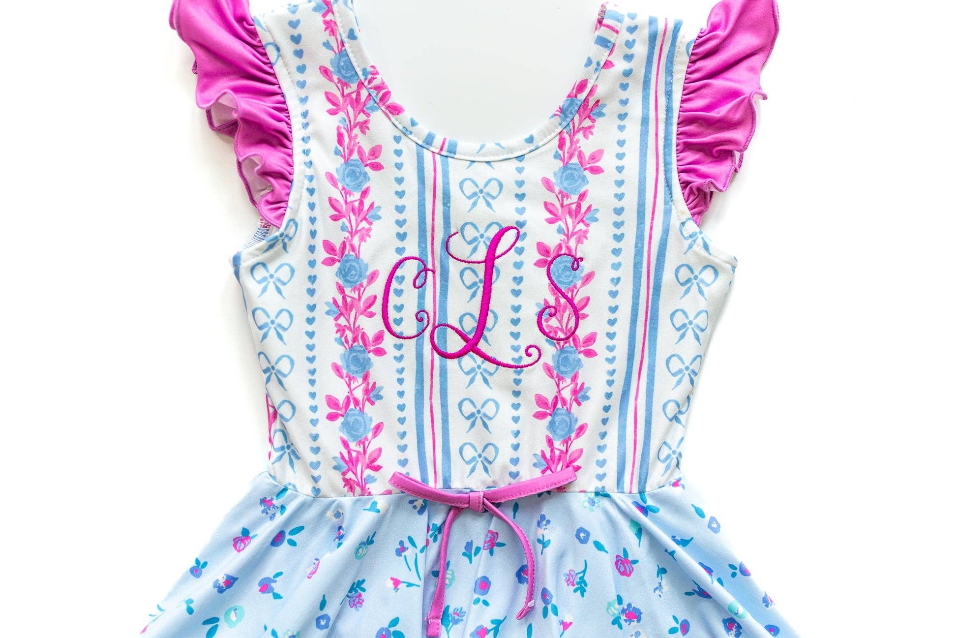 Farrah Leotard - Rosé Ribbon Luxe