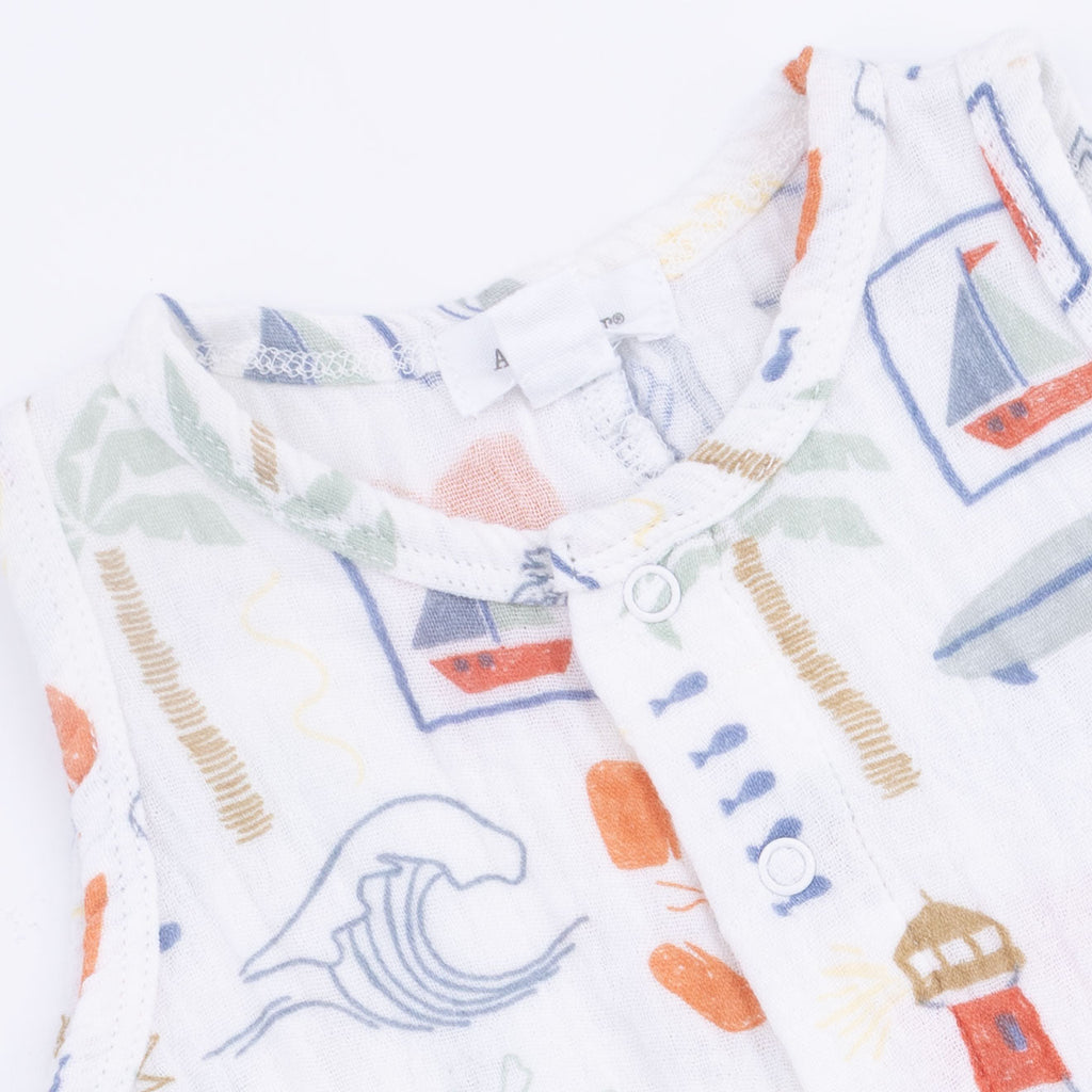 Sleeveless Shortie Romper - Club Mediterranean