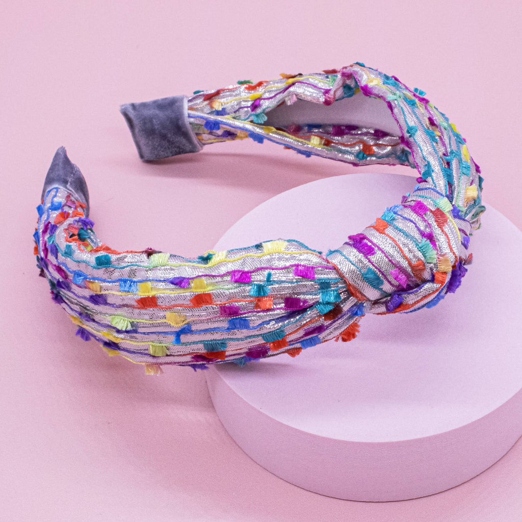 Kids Knot Confetti Headband | Pink or Aqua