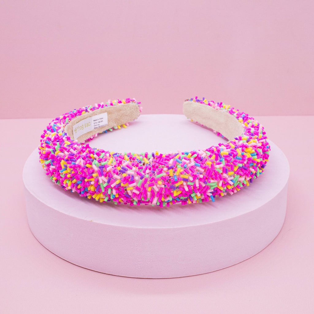 Kids Padded Sprinkle Headband | Pink or Light Blue
