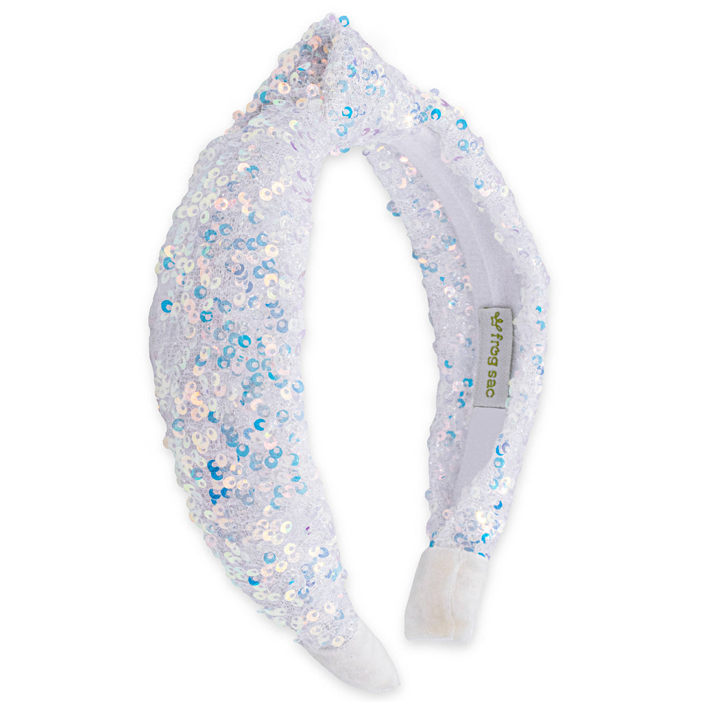 Kids Sequin Knot Headband | Purple or Rainbow