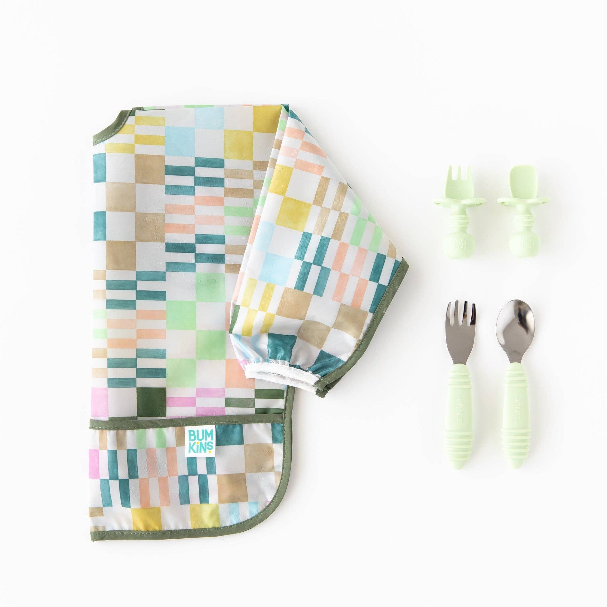 Sleeved Bib: Motley Check