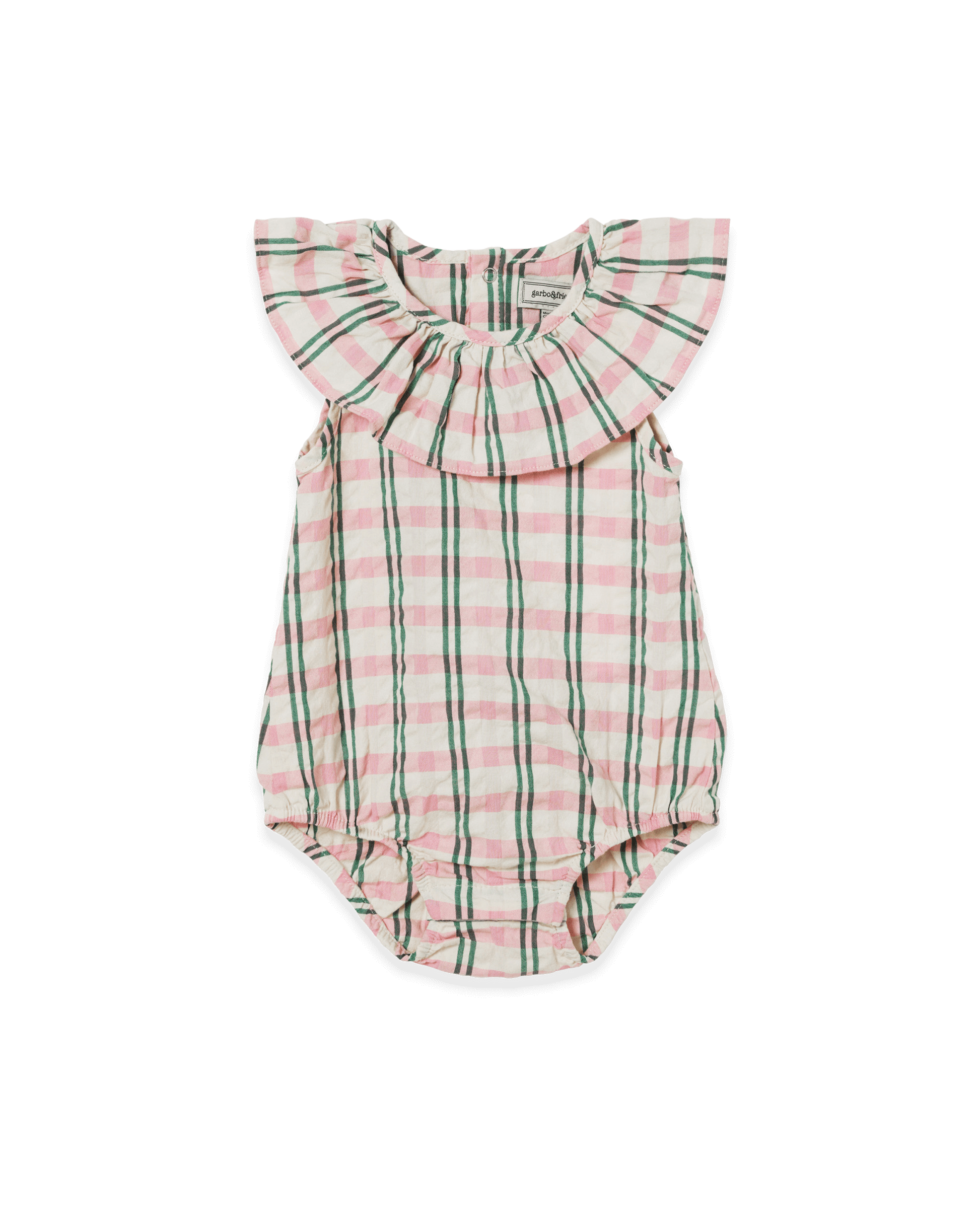 Seersucker Collar Romper