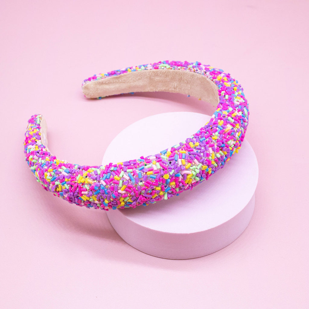 Kids Padded Sprinkle Headband | Pink or Light Blue