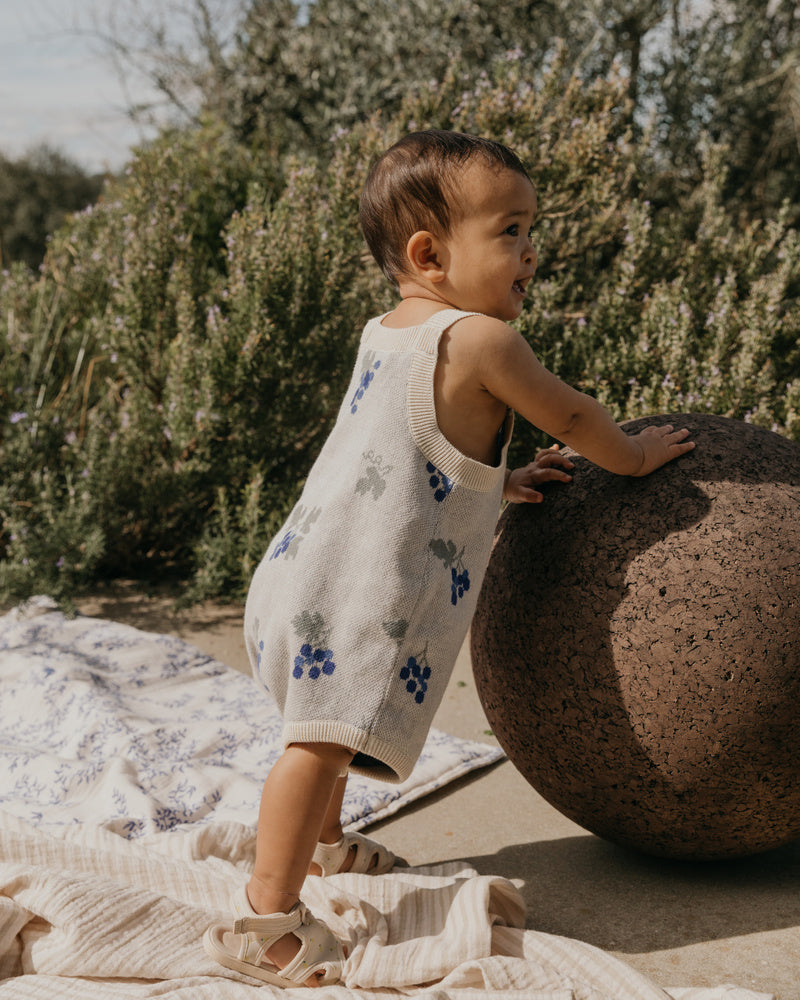 Grapes Ecru Knitted Romper