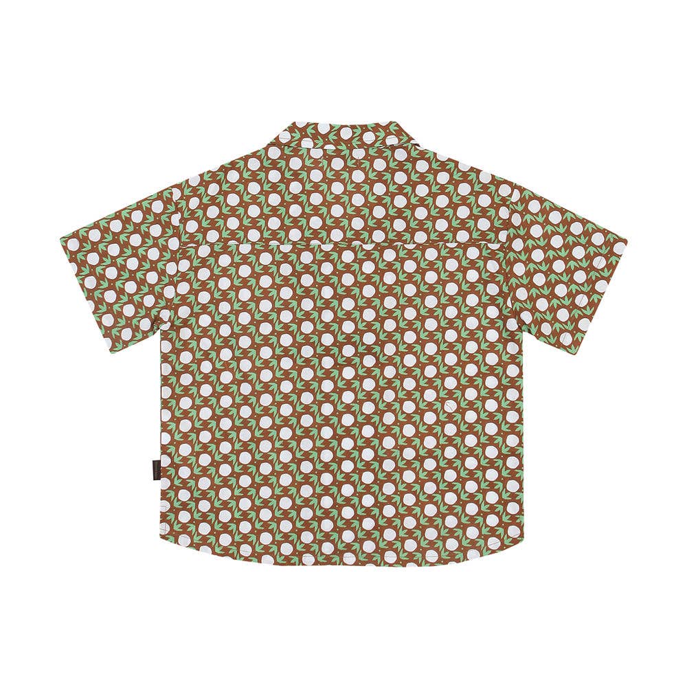 Forest Graphic Pattern Button Down Short Sleeve Shirt