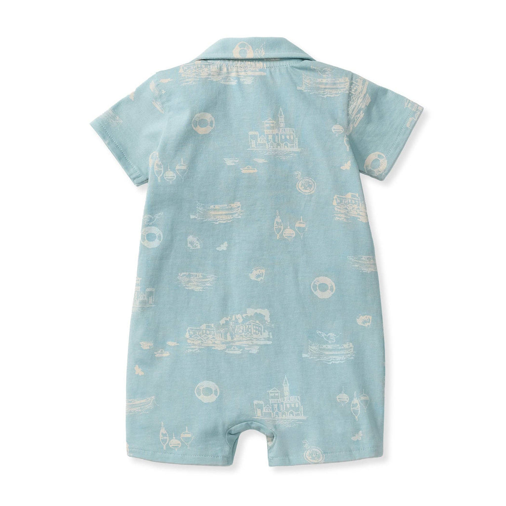 Burt’s Bees Baby Organic Cotton Port Town Romper