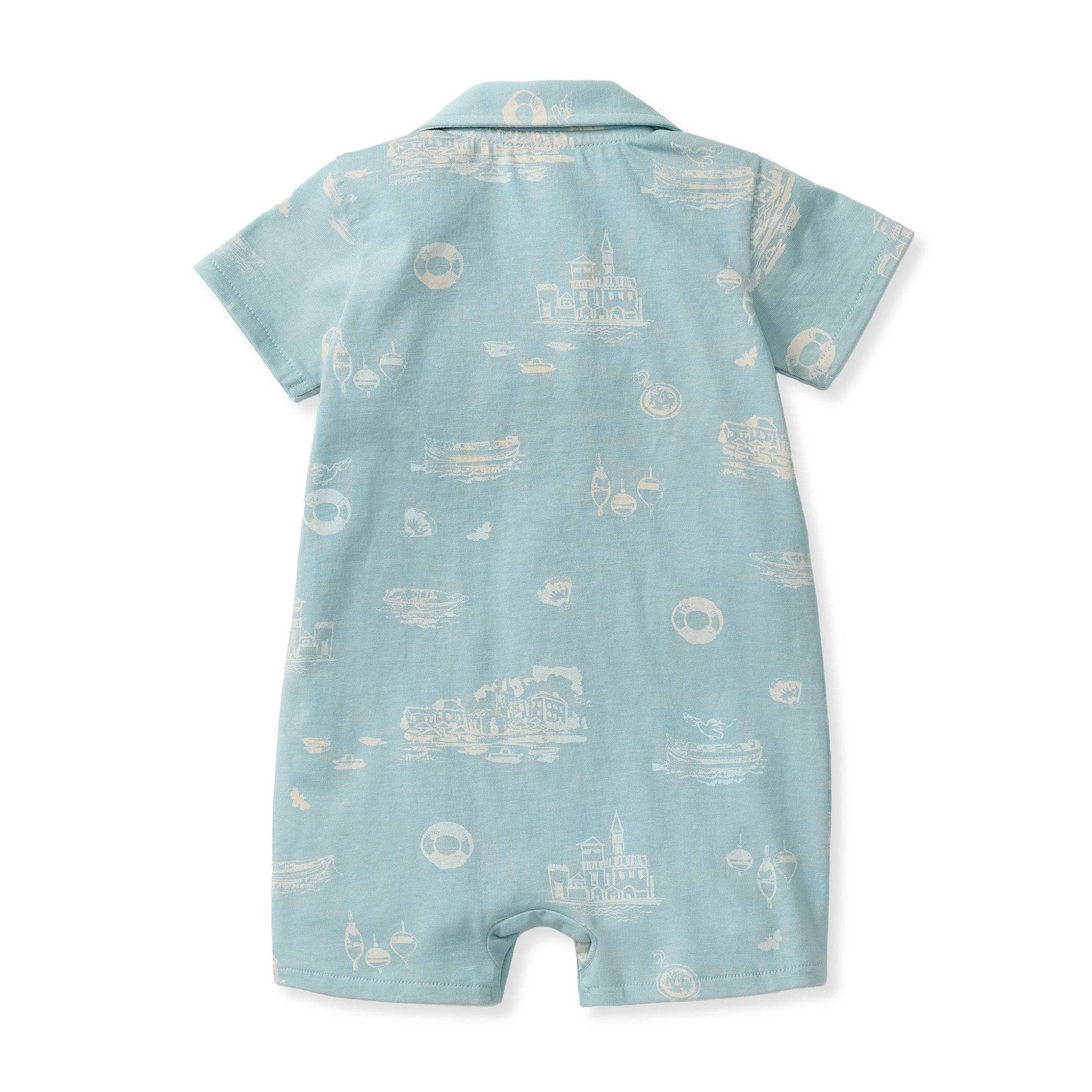 Burt’s Bees Baby Organic Cotton Port Town Romper