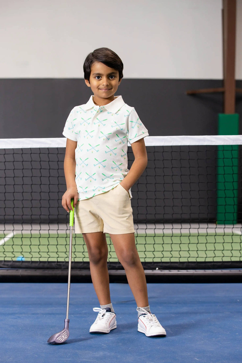 Kid + Baby Short Sleeve Polo + Twill Short Set_Golf Day