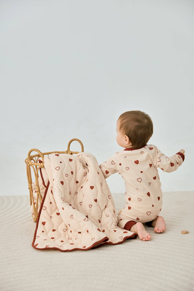 Baby Organic Cotton Zip-up Sleeper-Hearts