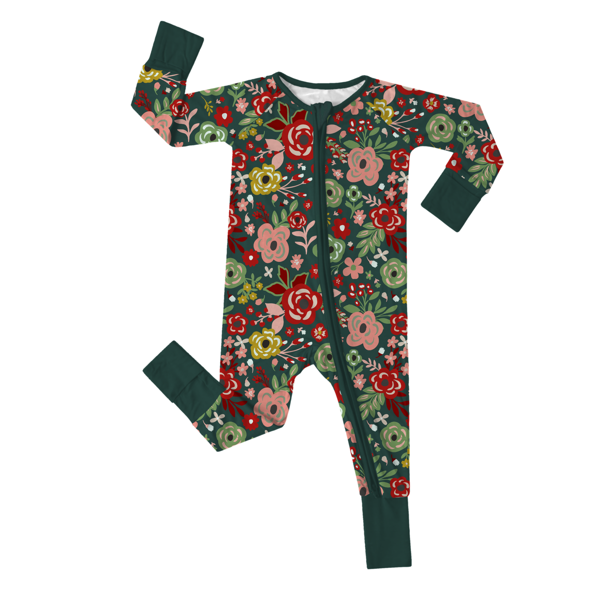 Merry Meadows Christmas Holiday Zippy Bamboo Pajamas