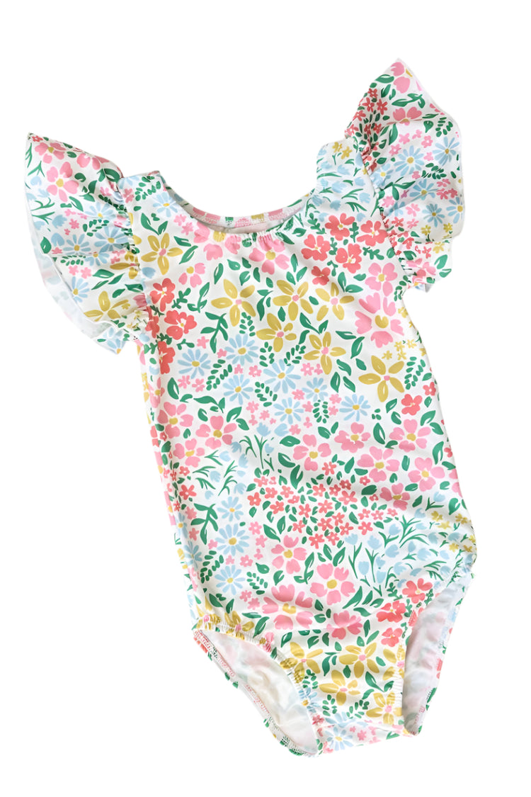 Daffodils Flutter Sleeve Leotard