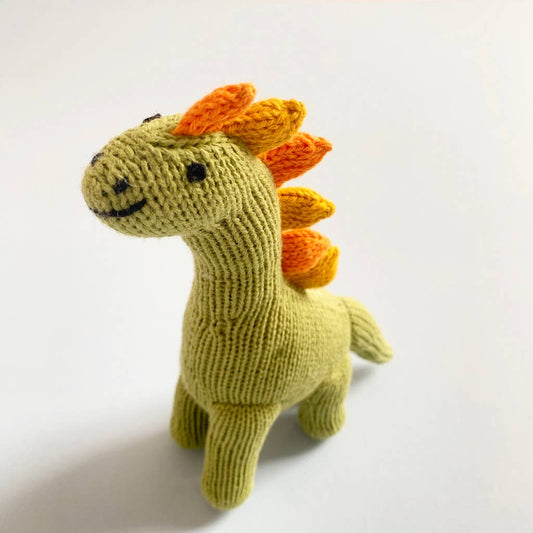 Baby Rattle Toy-Brachiosaurus Dinosaur (Machine Washable)