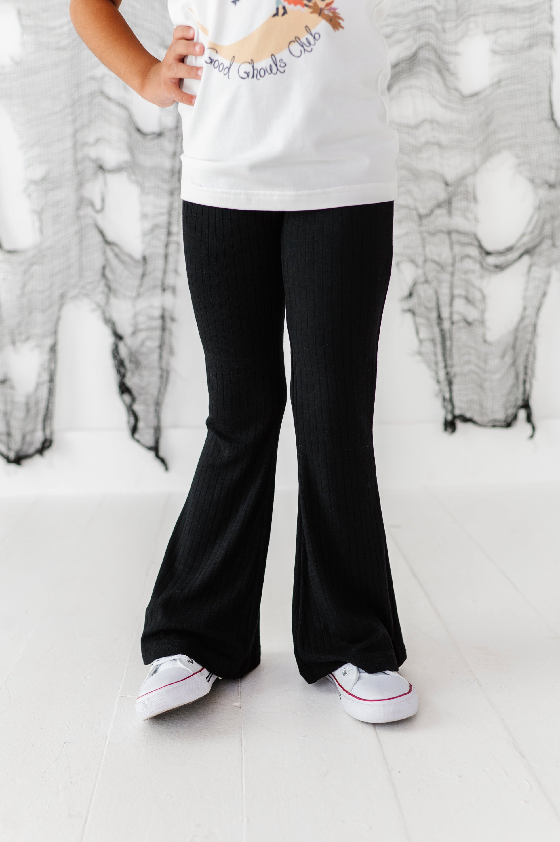 Midnight Rib Flare Pants