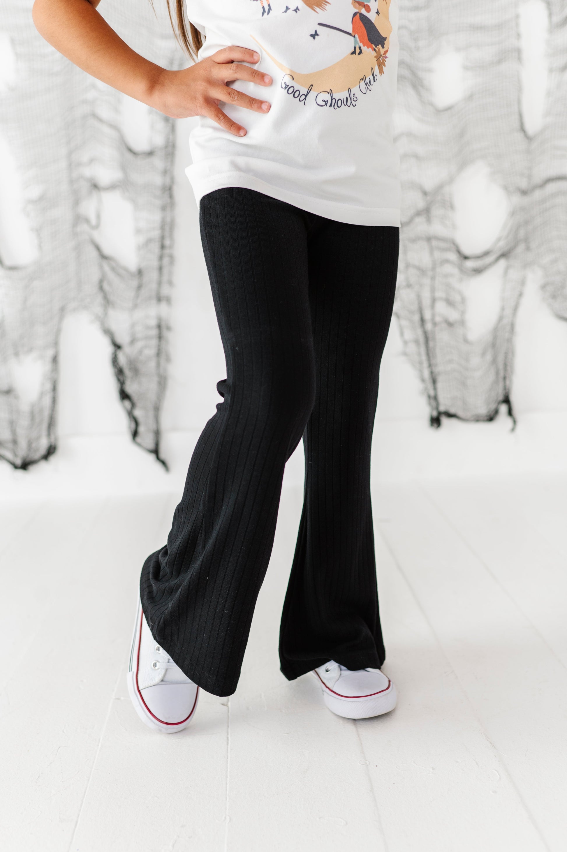 Midnight Rib Flare Pants