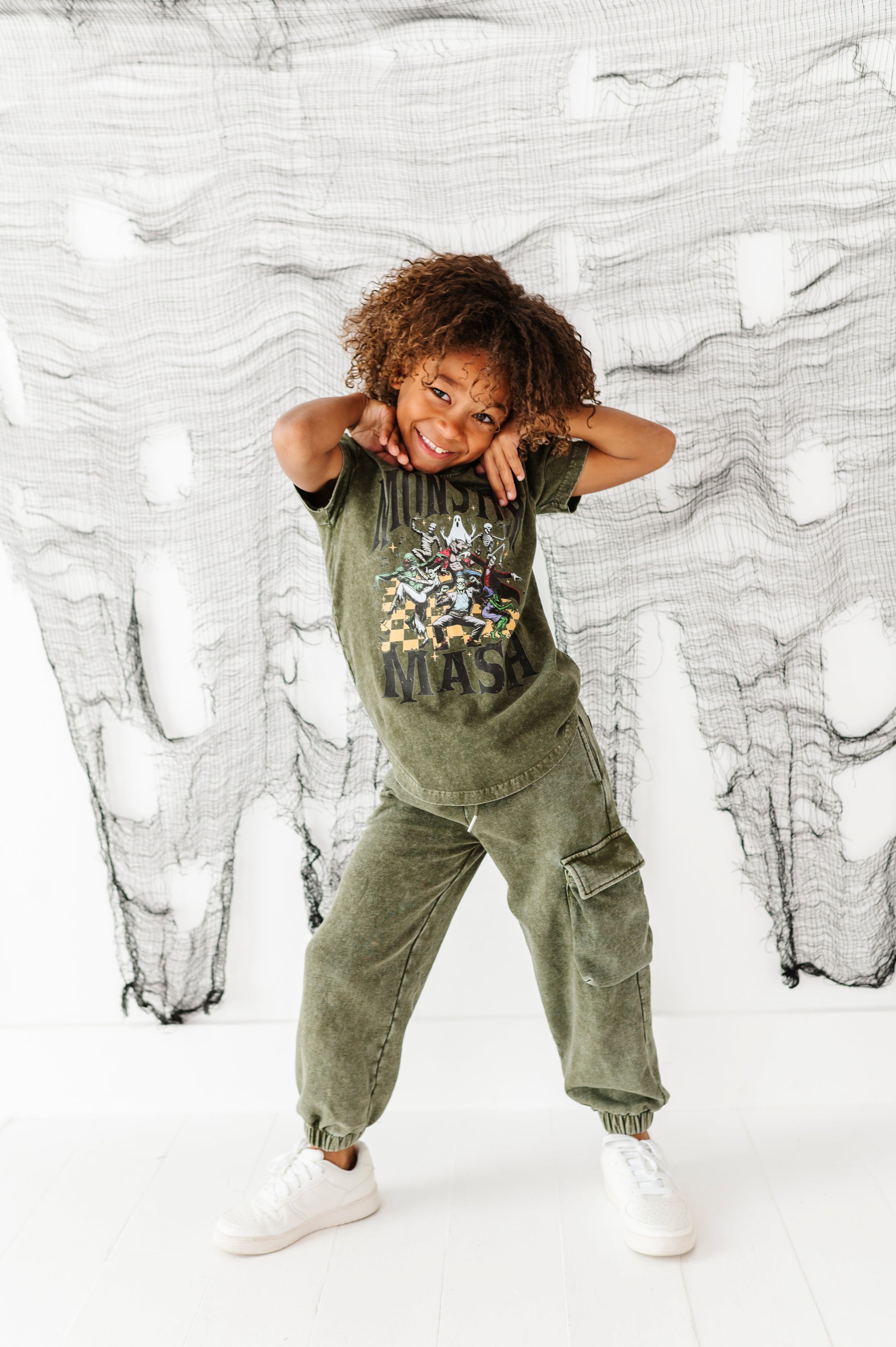 Olive Vintage Cargo Joggers