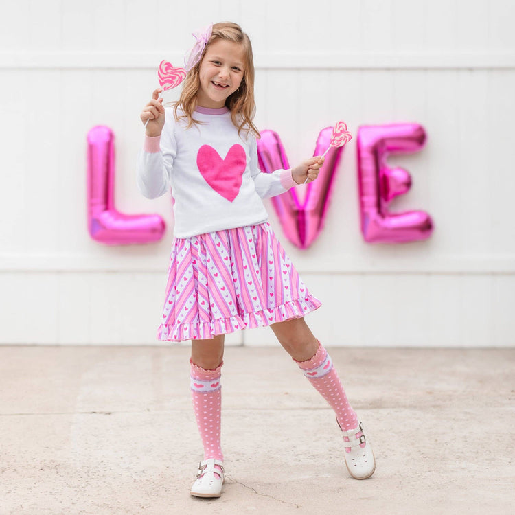 Darling Dot Lace Top Knee High Socks