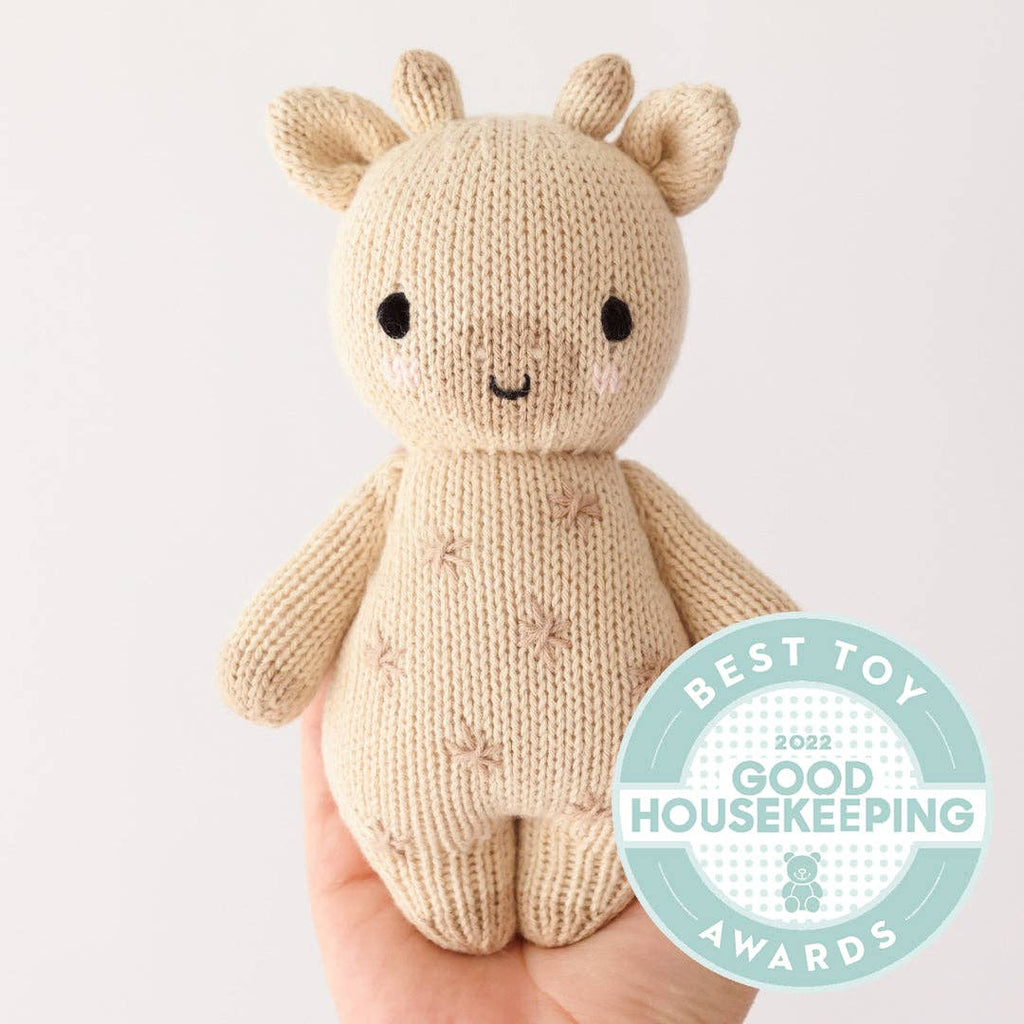 Baby Giraffe Hand-Knit Doll | Gives 5 Meals