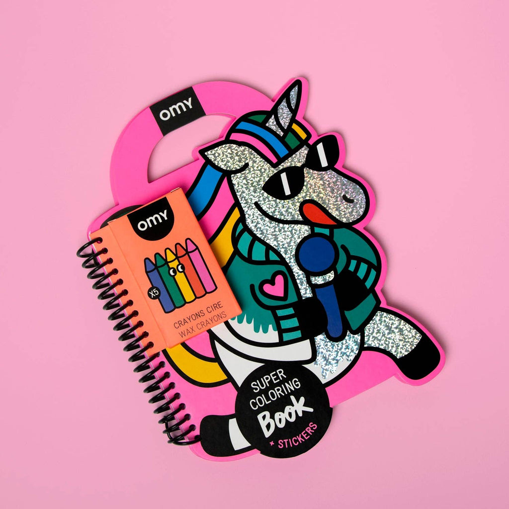 UNICORN SUPER COLORING & STICKER BOOK