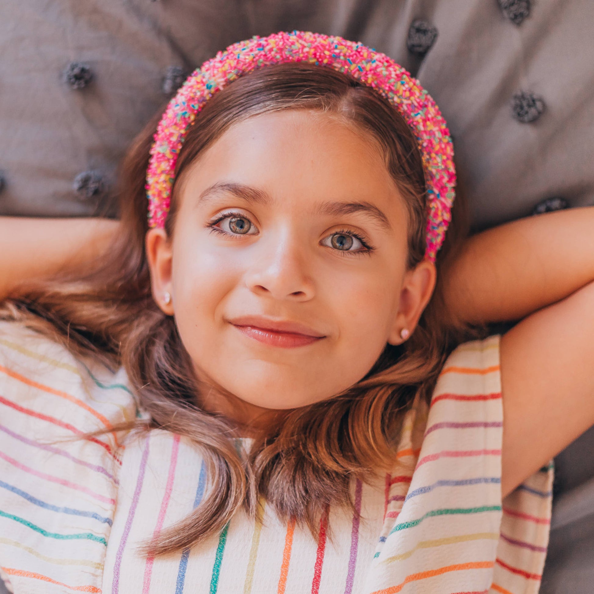 Kids Padded Sprinkle Headband | Pink or Light Blue