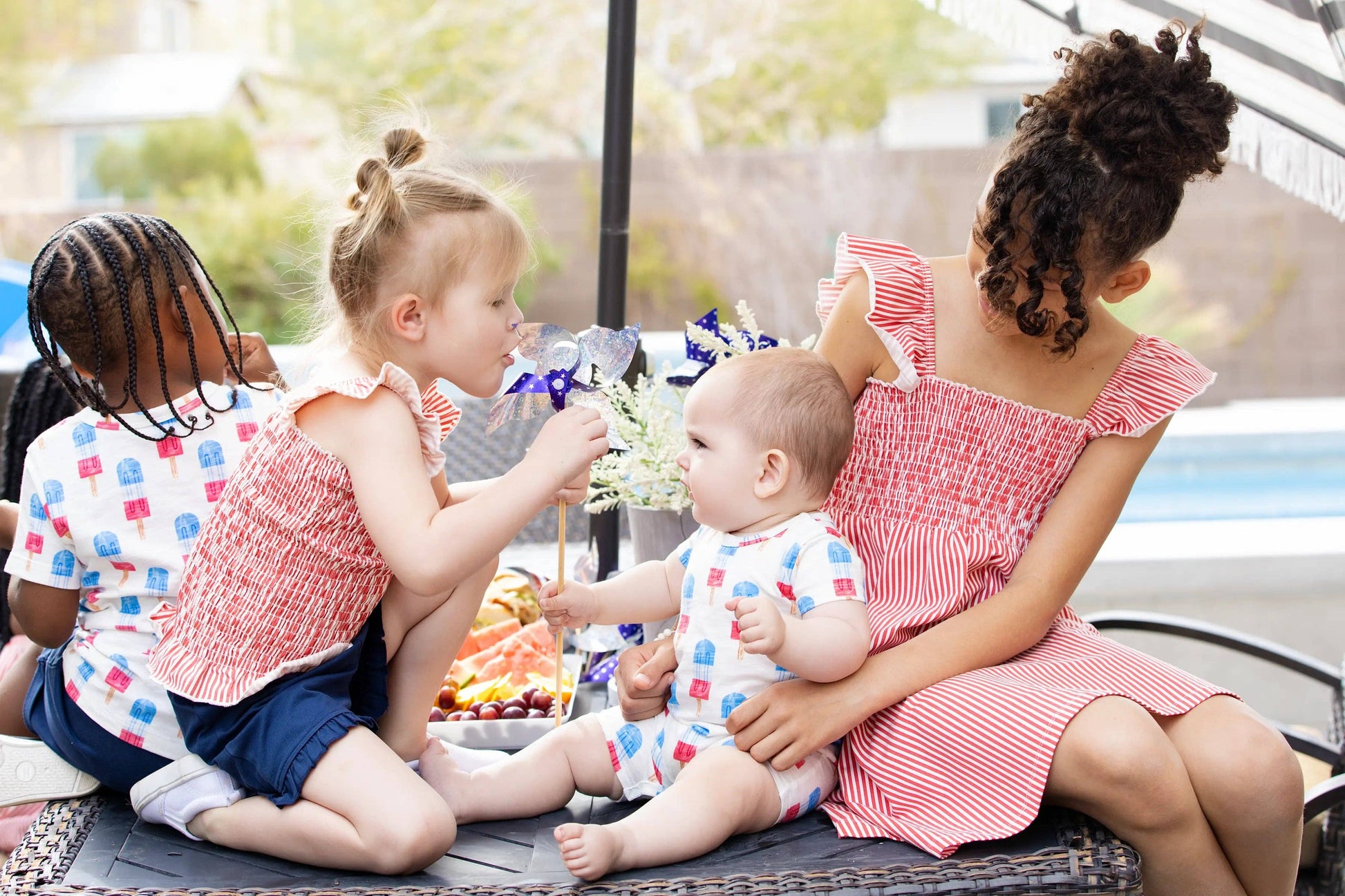 Slub Shorty Romper - Ice Pops