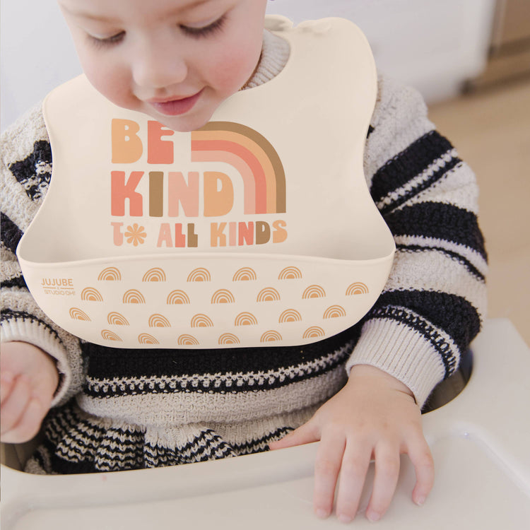 Silicone Bib Be Kind Rainbows