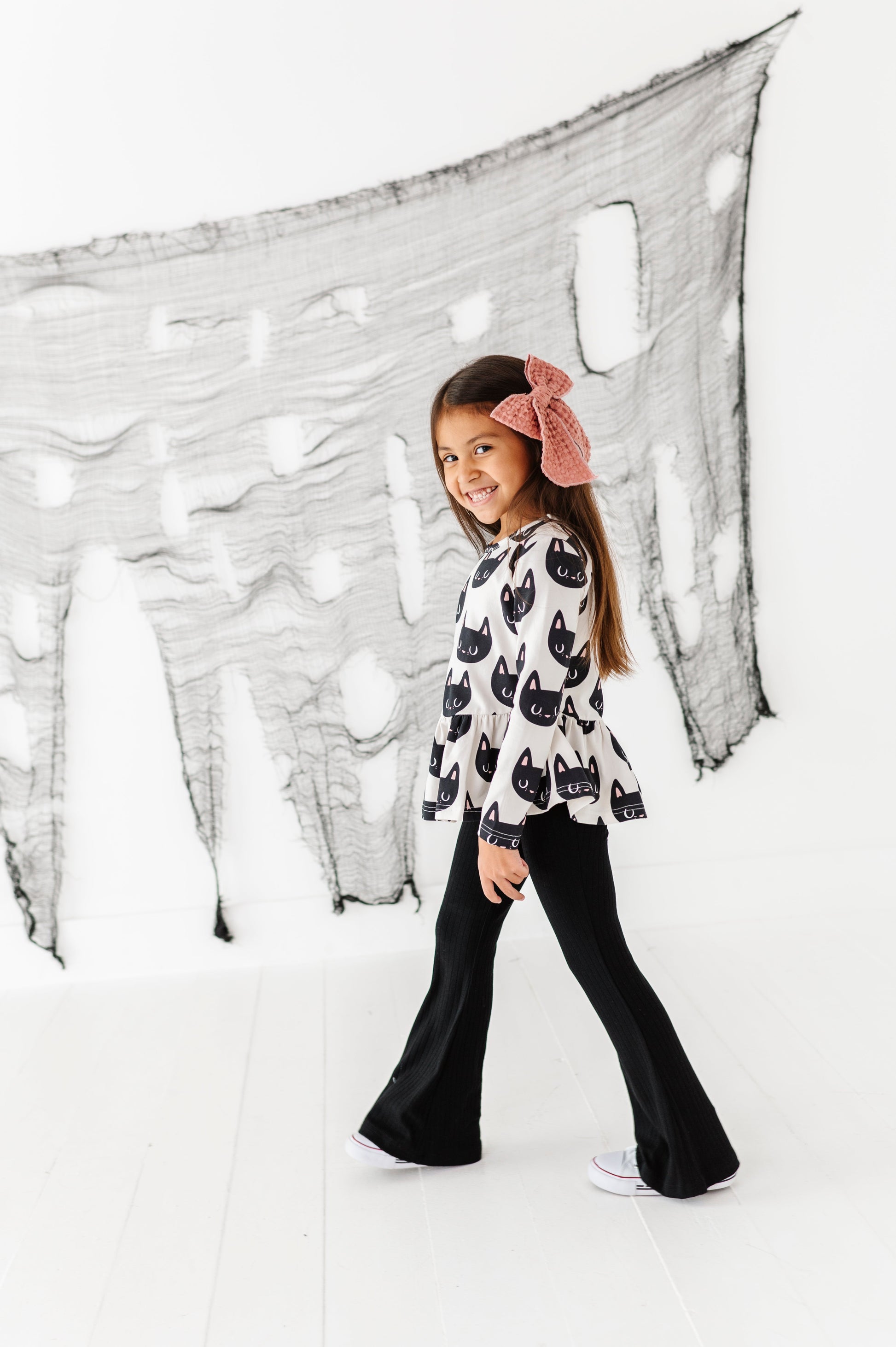 Midnight Rib Flare Pants