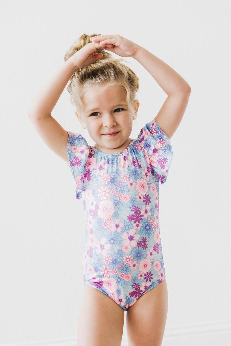 Love Blooms  Flutter Sleeve Leotard