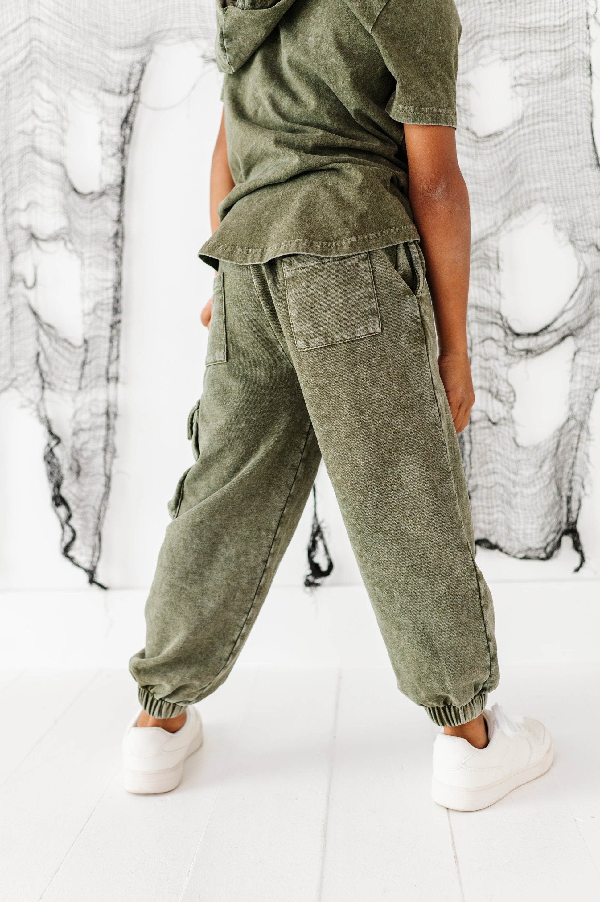 Olive Vintage Cargo Joggers