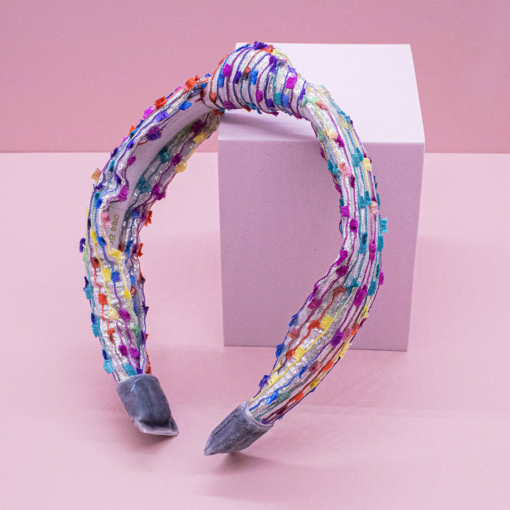Kids Knot Confetti Headband | Pink or Aqua