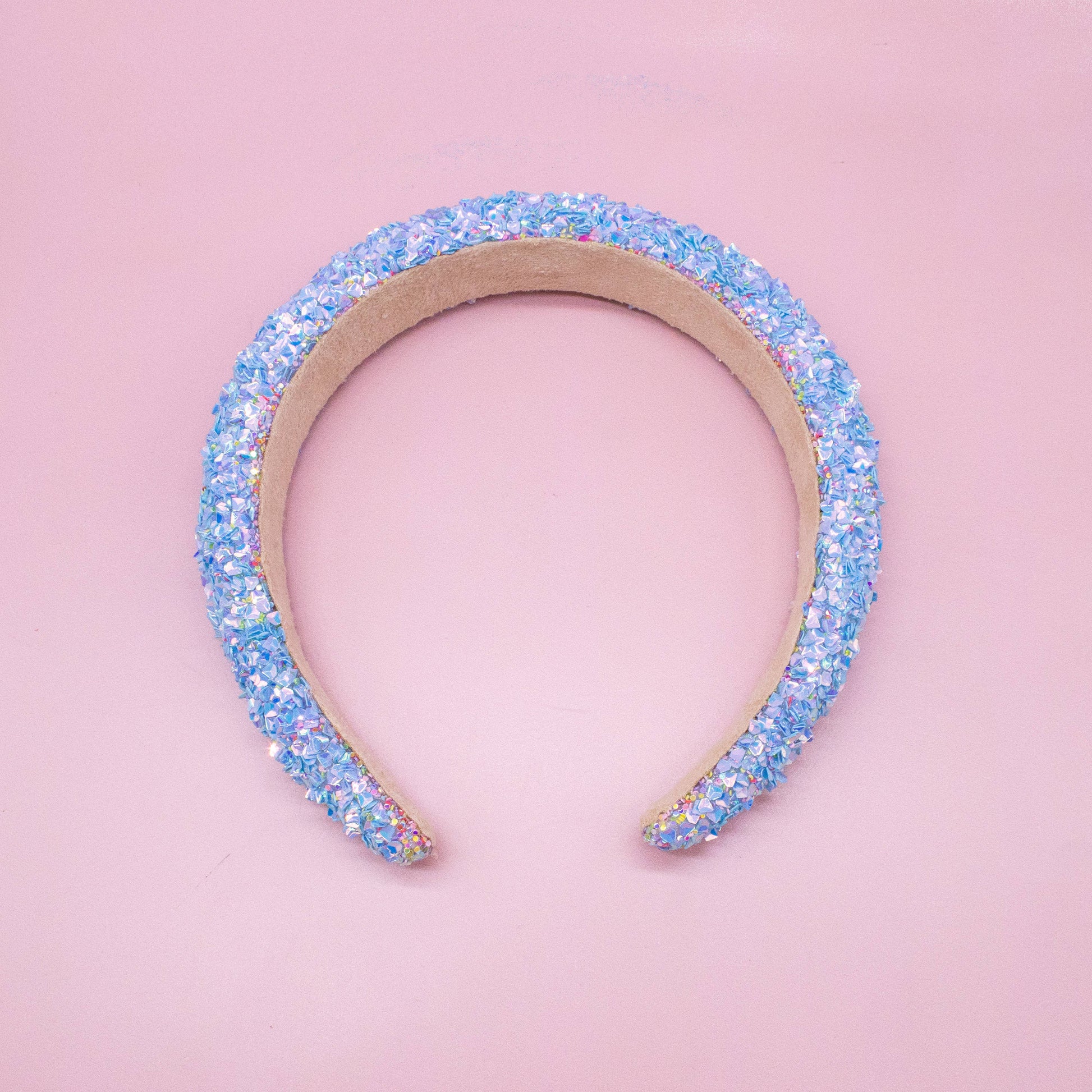 Kids Padded Chunky Sequin Headband | Blue or Multi-Color