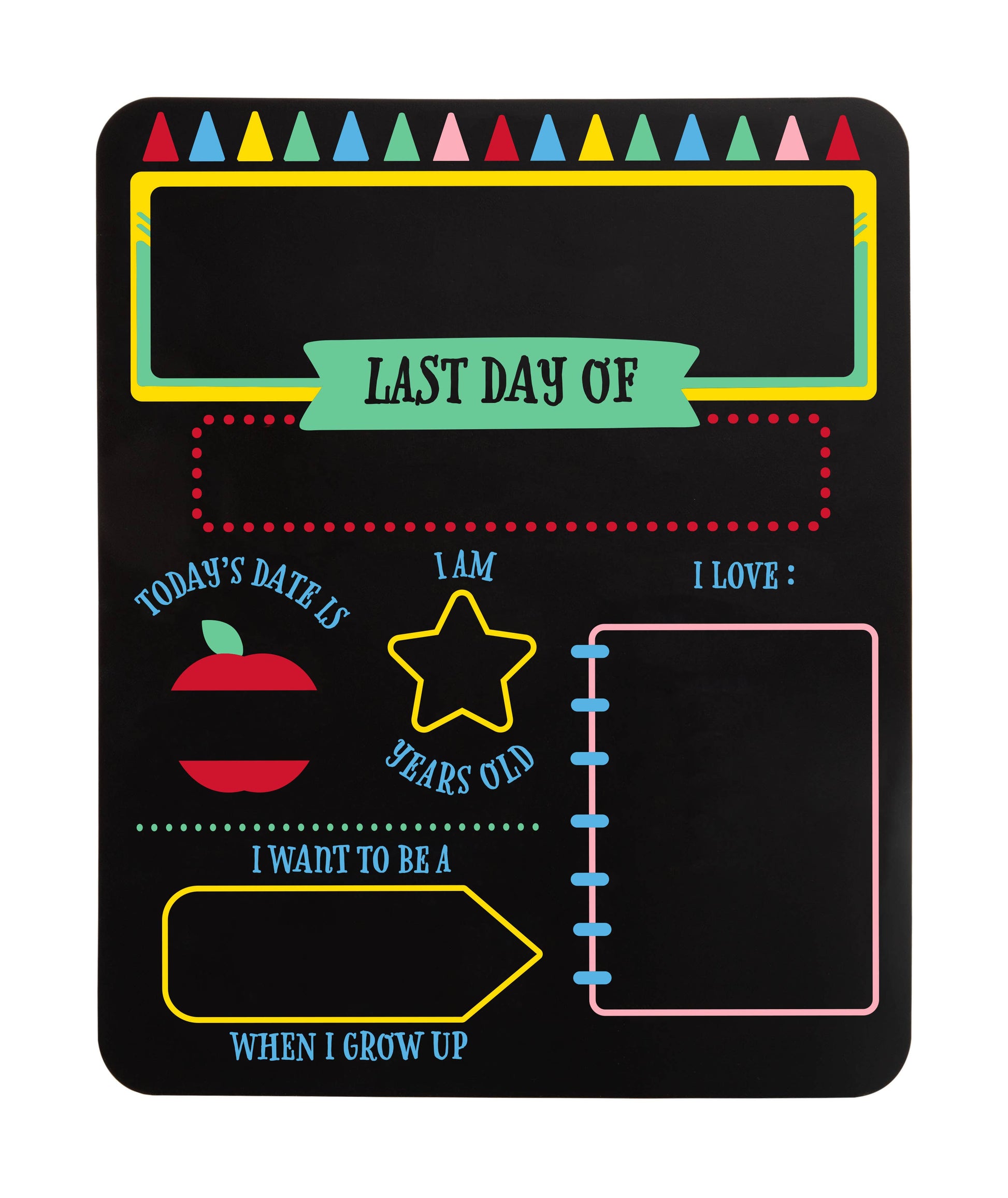 First and Last Day of School Reversible Chalkboard