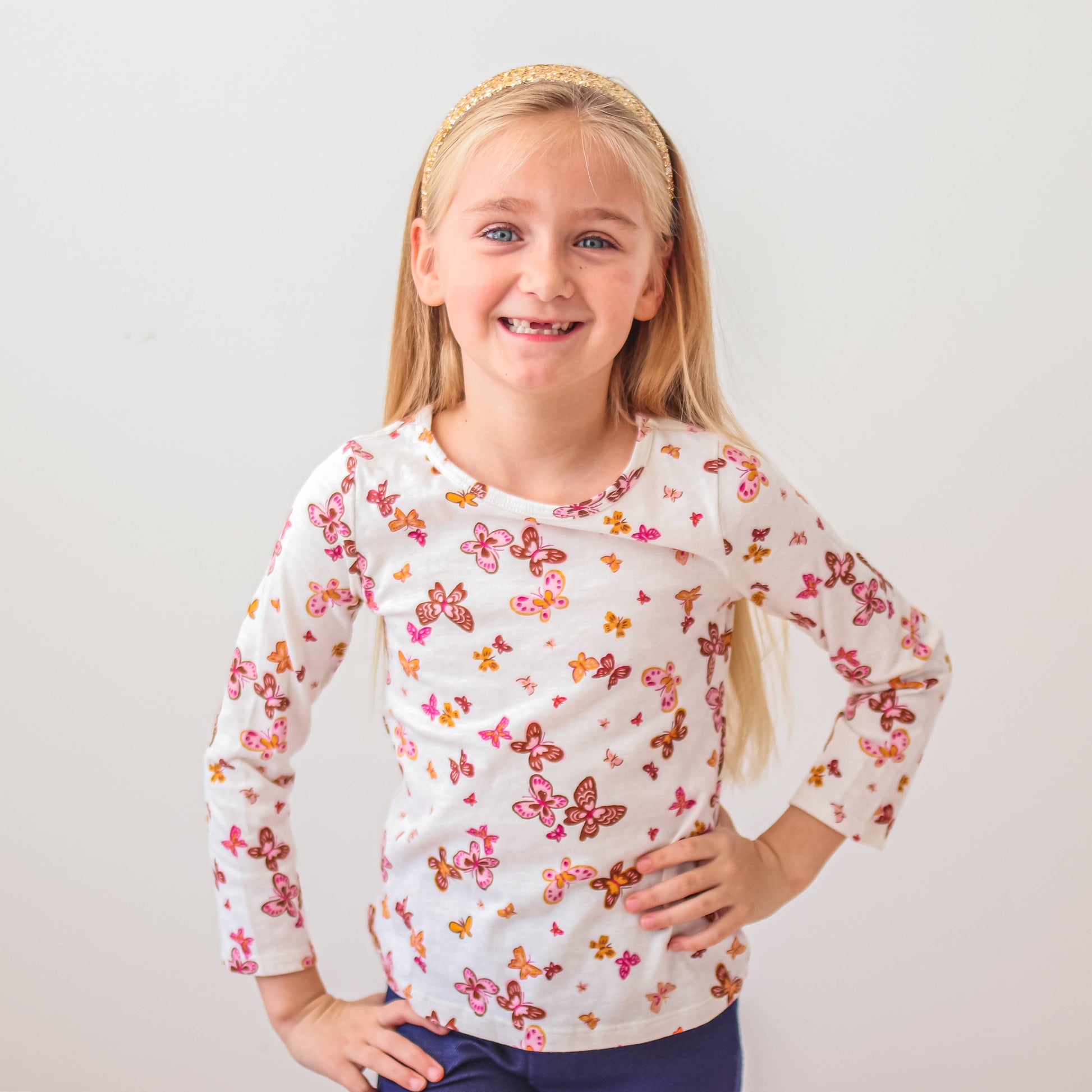 Kids Tapered Glitter Headband | Pink or Gold