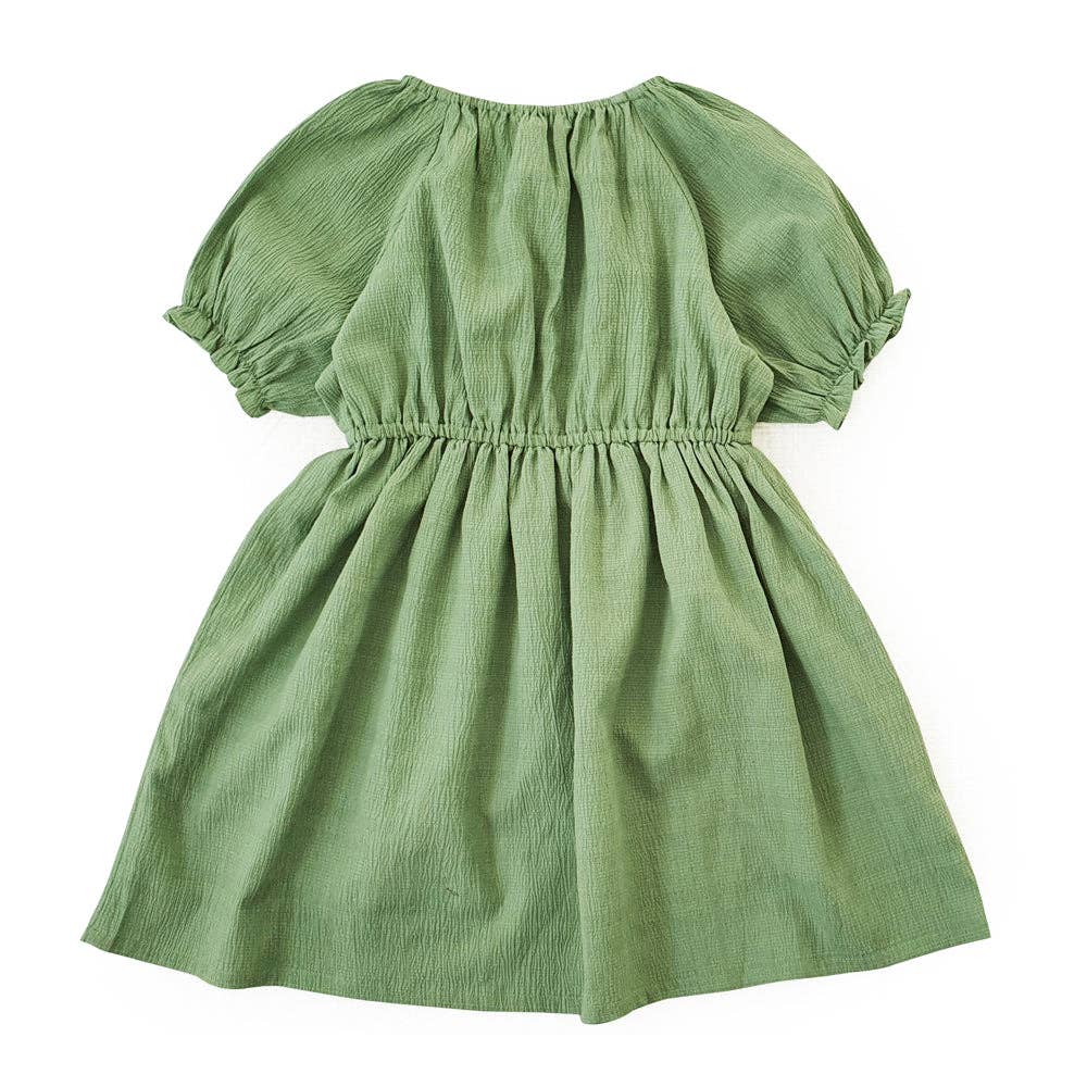 Tulip Embroidery Smocked Dress