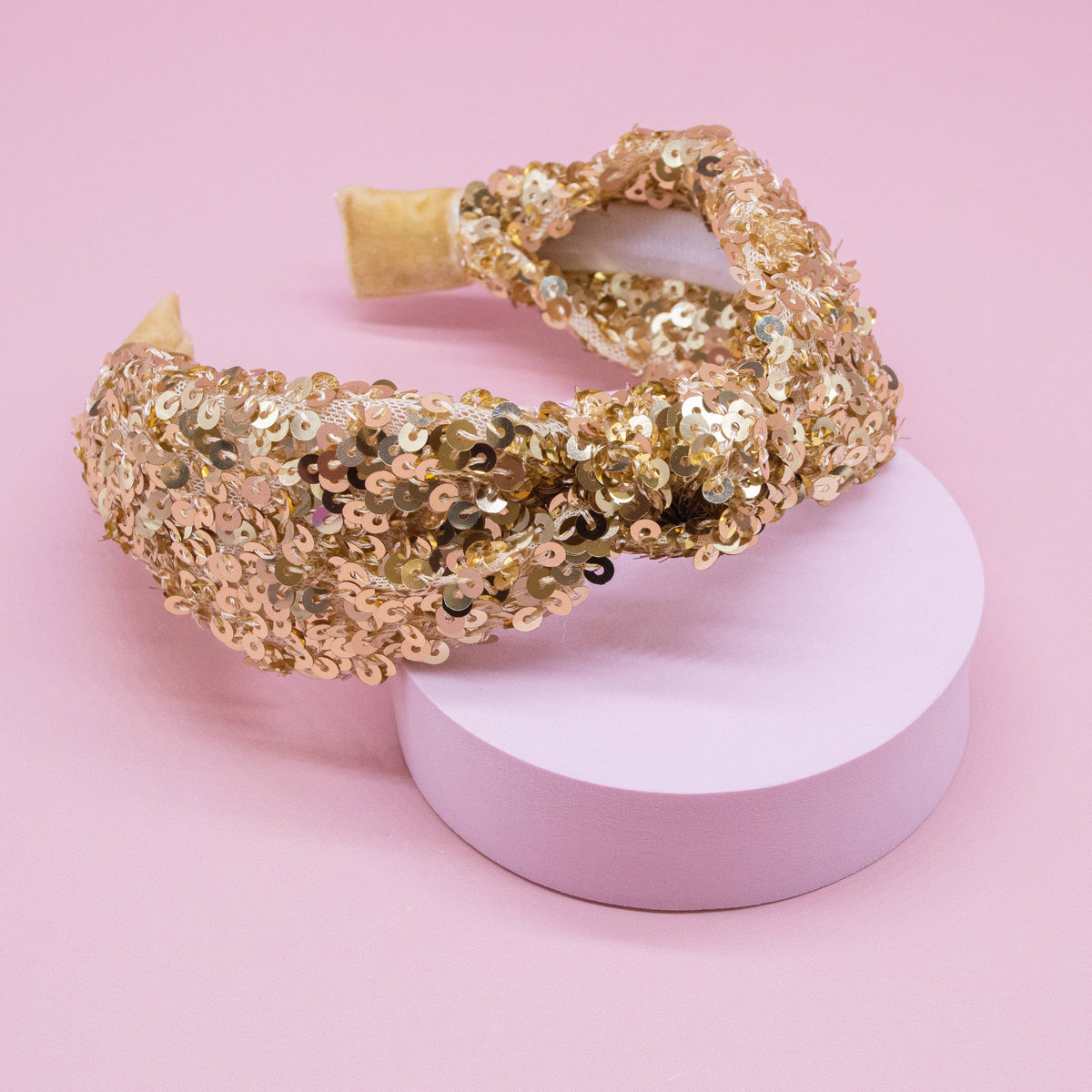 Kids Sequin Knot Headband | Purple or Rainbow