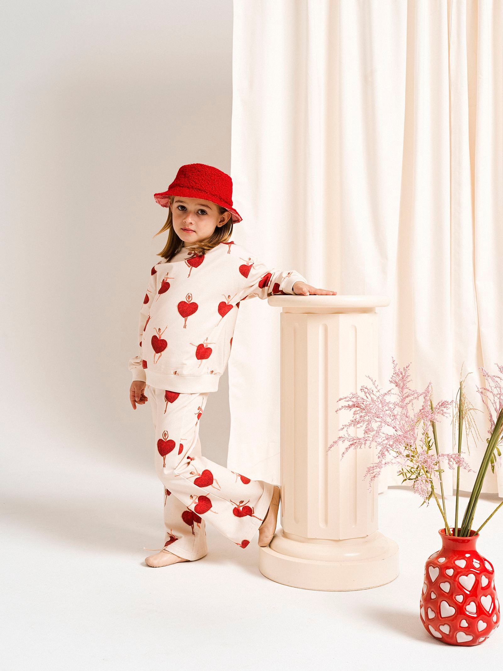 Organic Ballerinas Heart Allover Sweatshirt by Yell-Oh! (Greece)